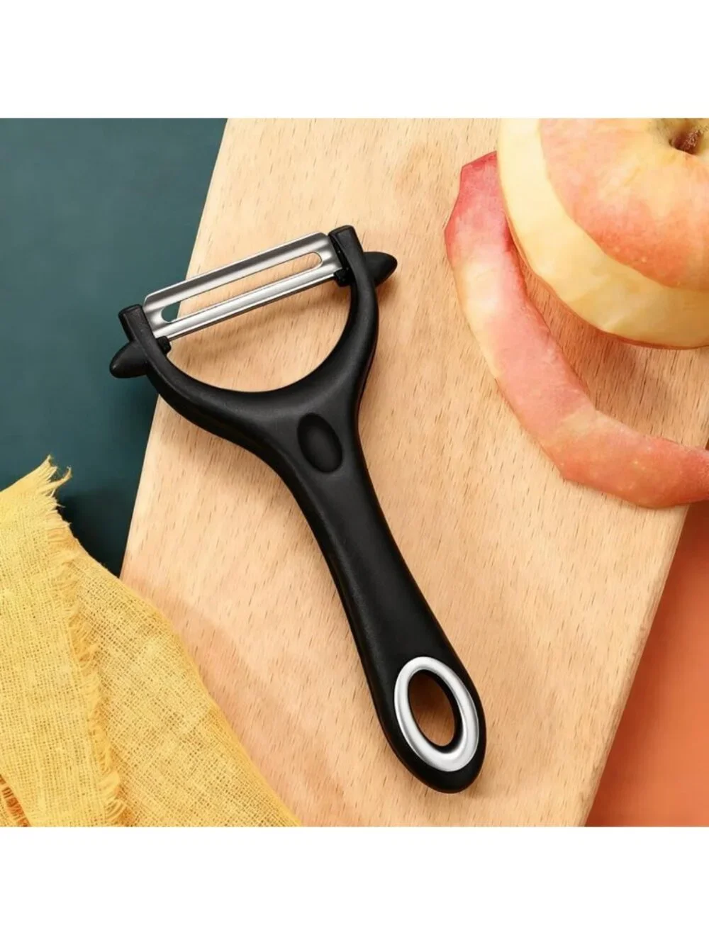 10-Pack Ergonomic Vegetable & Potato Peelers with Soft-Touch Handles - Black